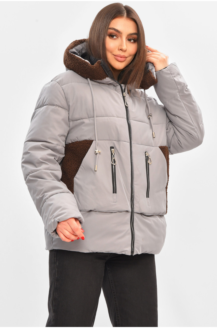 Куртка женская демисезонная серого цвета 2313 208524