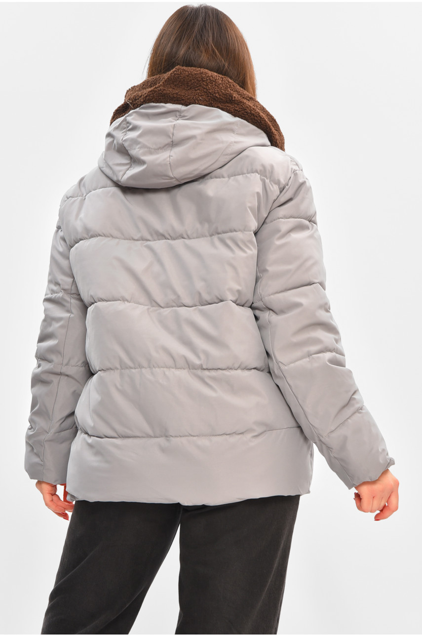 Куртка женская демисезонная серого цвета 2313 208524