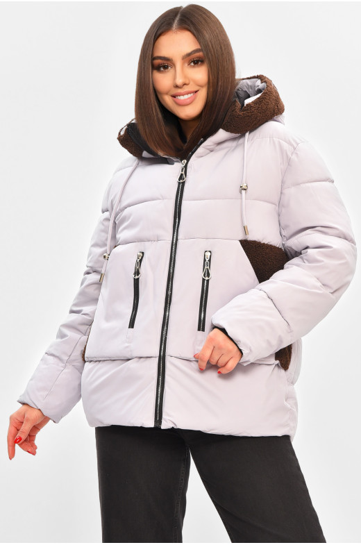 Куртка женская демисезонная светло-сиреневого цвета 2313 208525