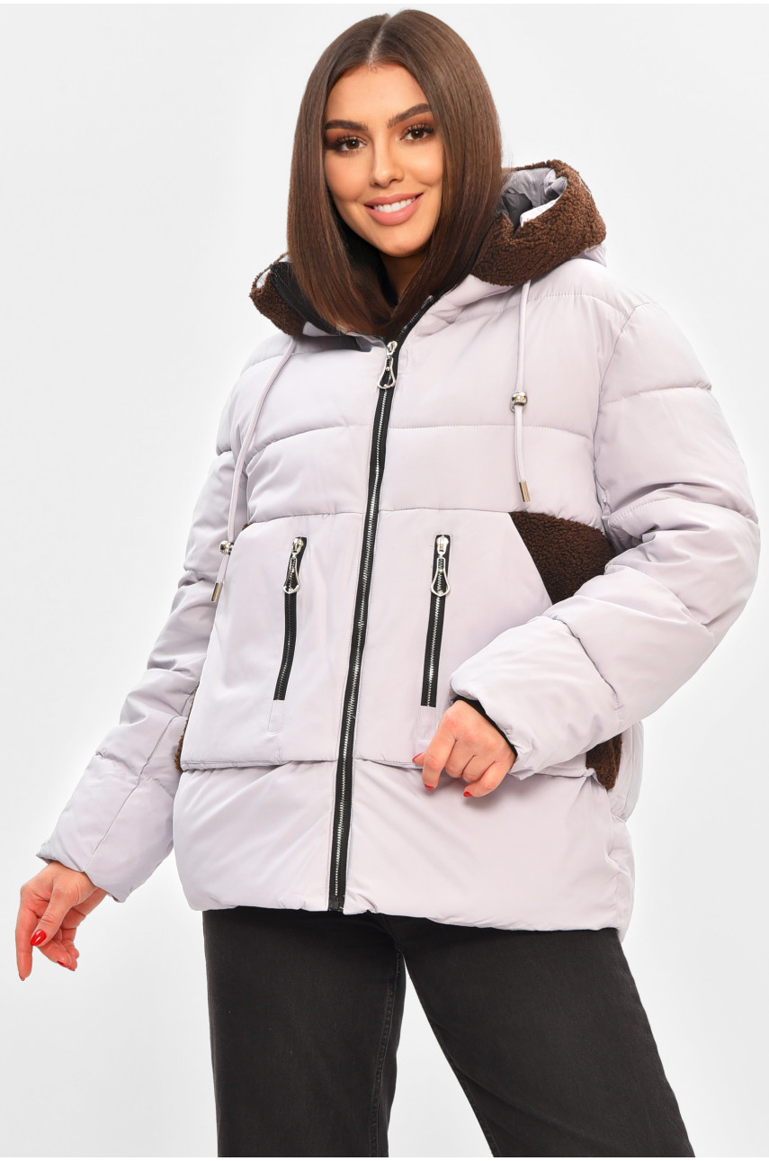 Куртка жіноча демісезонна світло-бузкового кольору 2313 208525