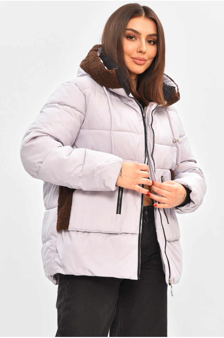 Куртка женская демисезонная светло-сиреневого цвета 2313 208525