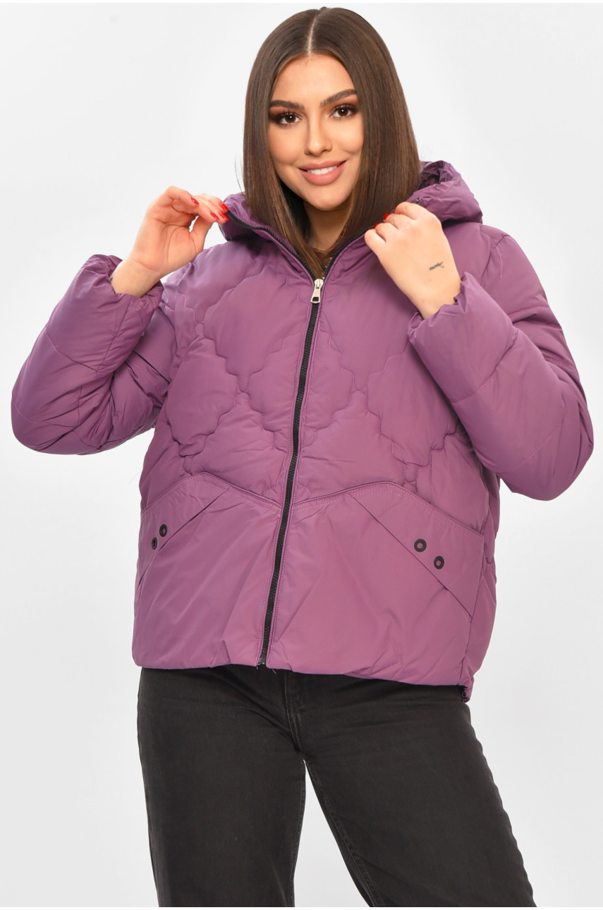 Куртка женская демисезонная фиолетового цвета 8032 208527