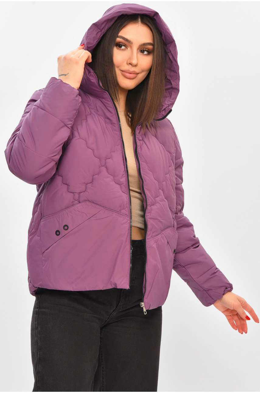 Куртка женская демисезонная фиолетового цвета 8032 208527