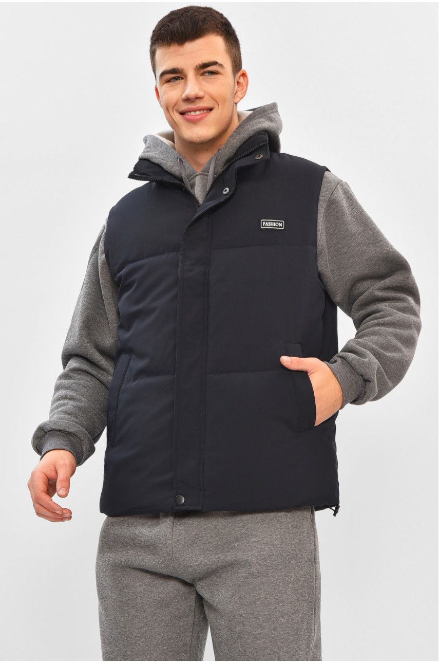 Жилетка мужская демисезонная черного цвета b-1 208530