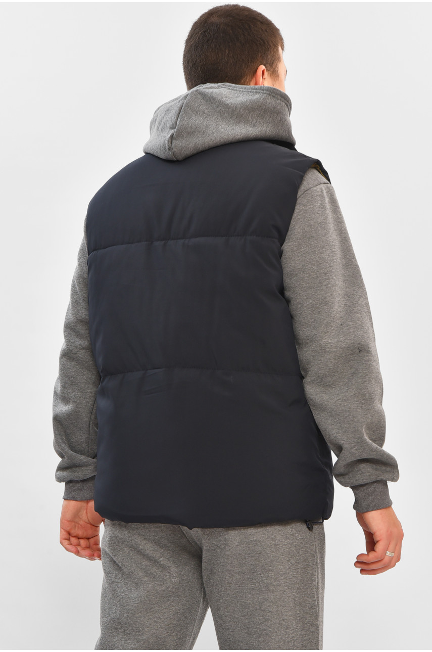 Жилетка мужская демисезонная тёмно-синего цвета b-1 208533