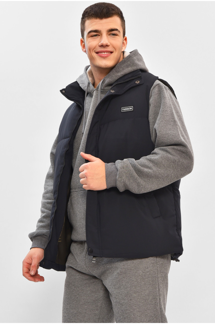 Жилетка мужская демисезонная тёмно-синего цвета b-1 208534