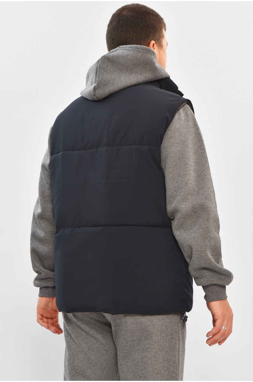 Жилетка мужская демисезонная тёмно-синего цвета b-1 208534
