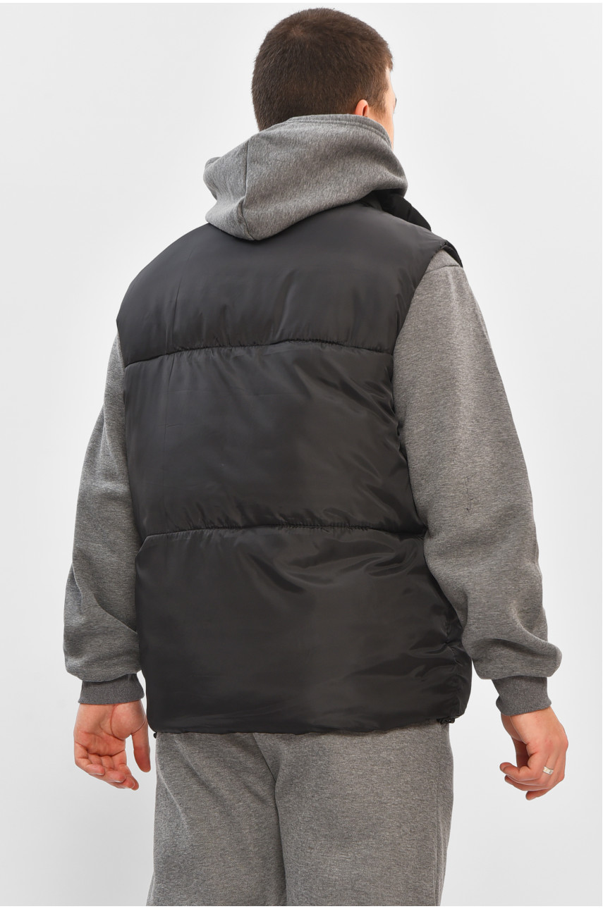 Жилетка мужская демисезонная черного цвета b-1 208535