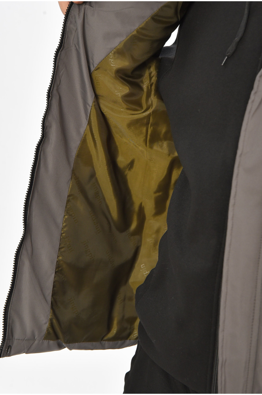 Жилетка мужская демисезонная серого цвета b-1 208536