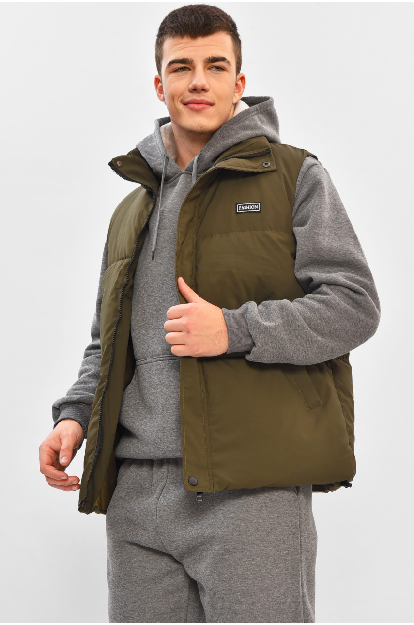 Жилетка мужская демисезонная цвета хаки b-1 208537