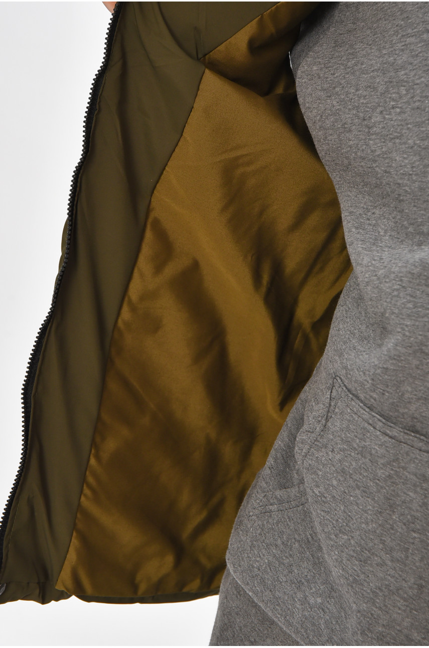 Жилетка мужская демисезонная цвета хаки b-1 208537