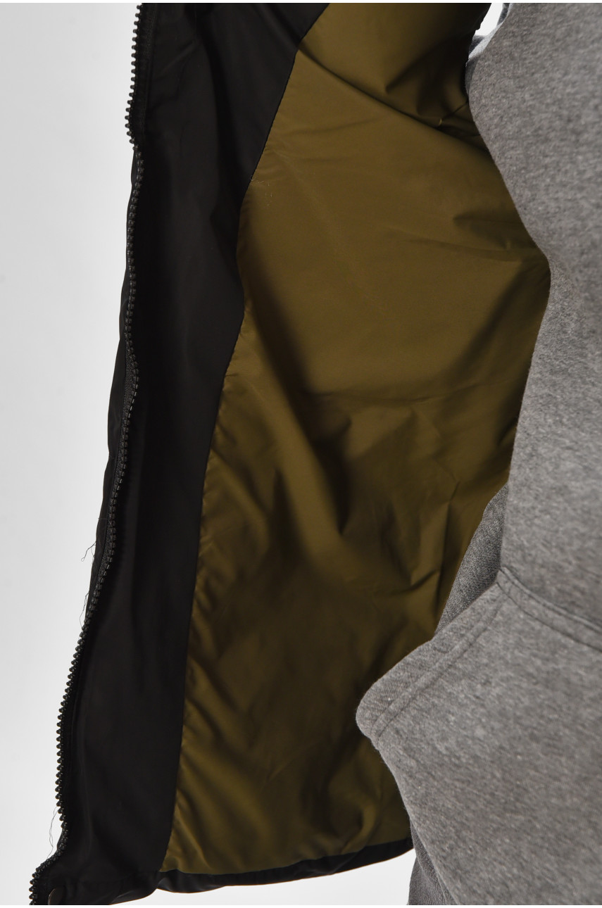 Жилетка мужская демисезонная черного цвета b-1 208538