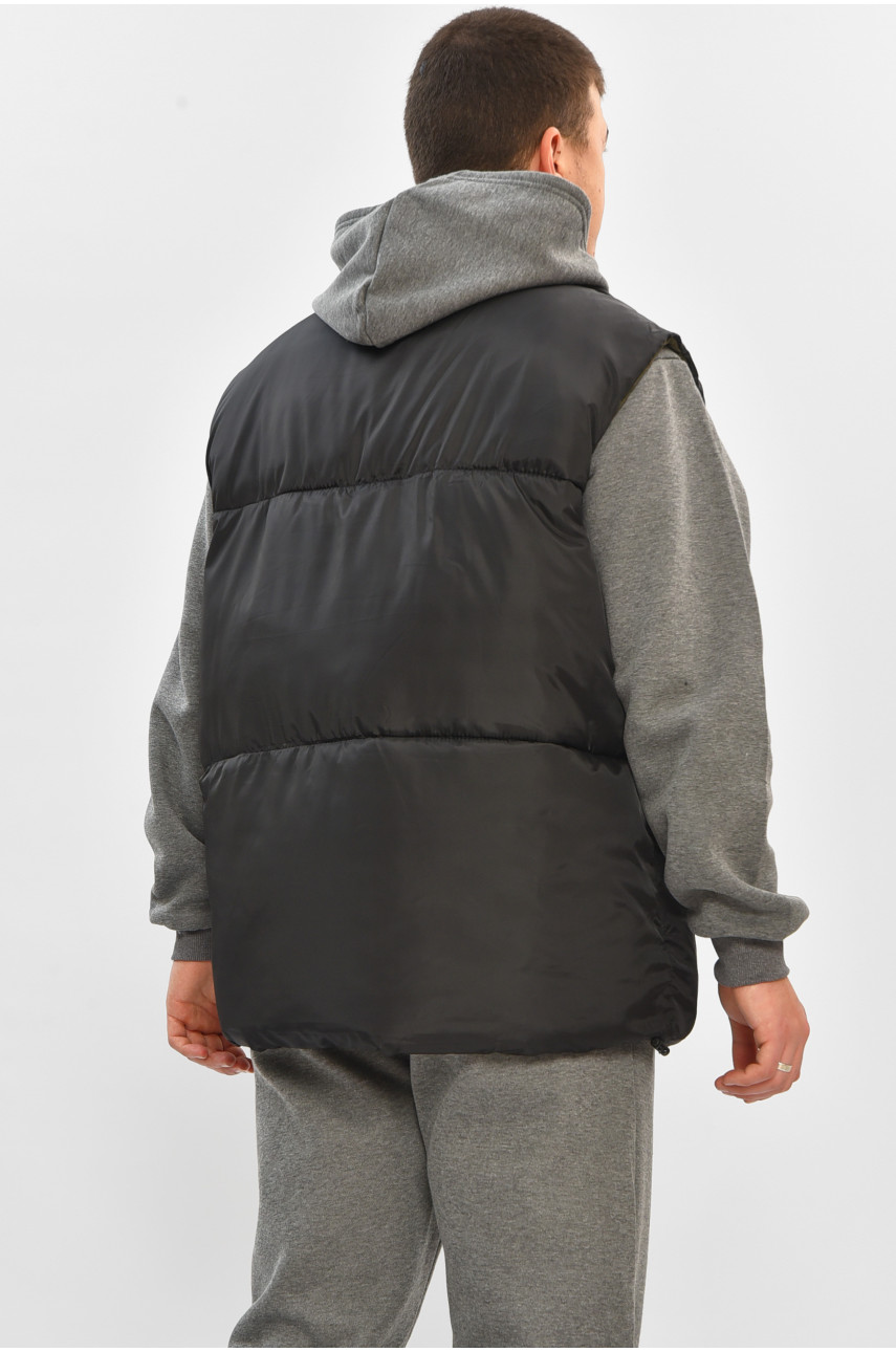 Жилетка мужская демисезонная черного цвета b-1 208539