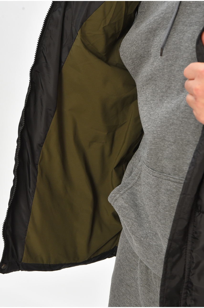 Жилетка мужская демисезонная черного цвета b-1 208539