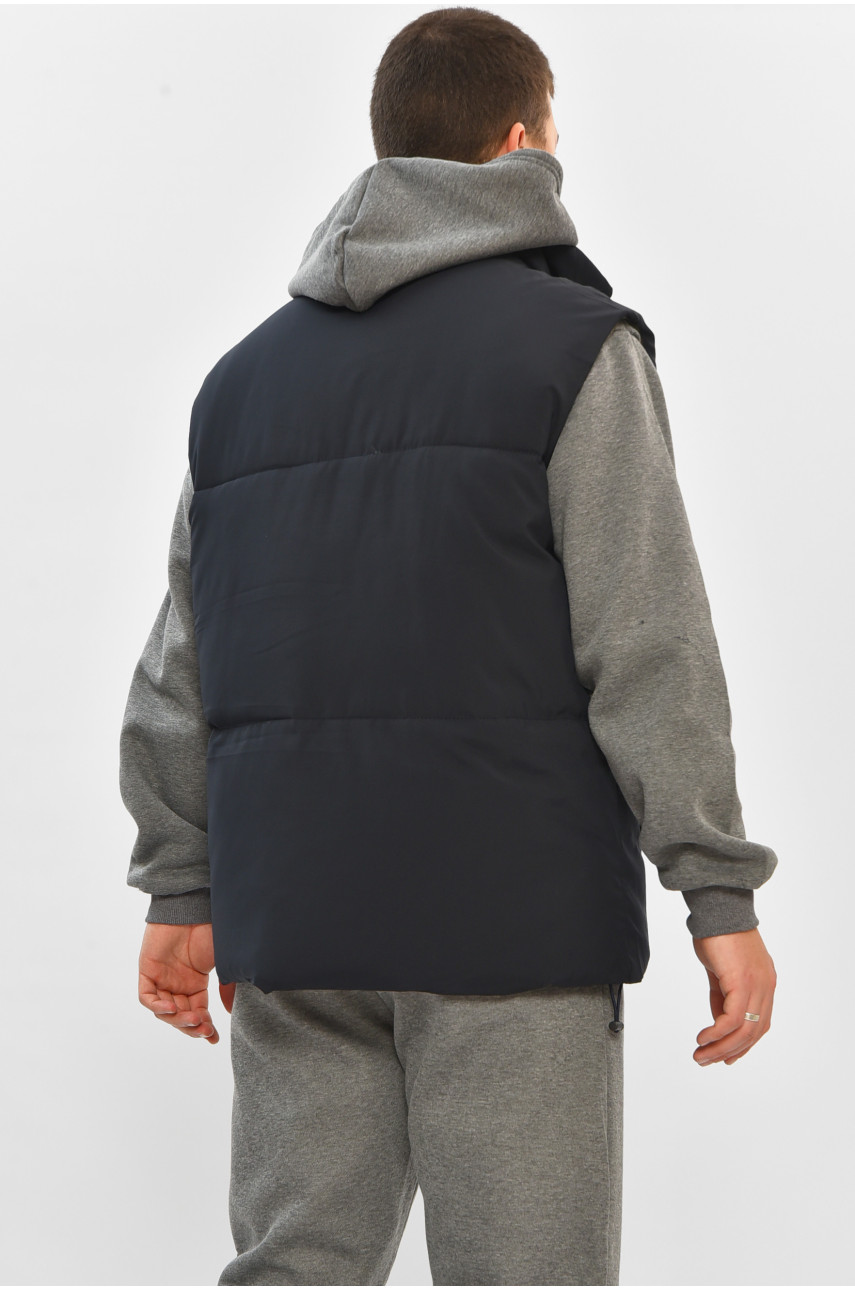 Жилетка мужская демисезонная тёмно-синего цвета b-1 208542