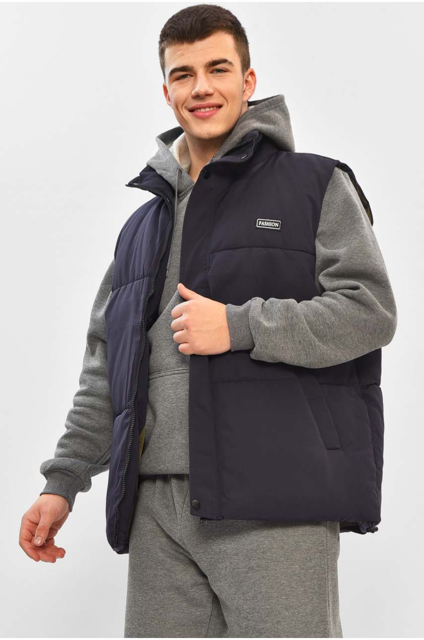 Жилетка мужская демисезонная синего цвета b-1 208543
