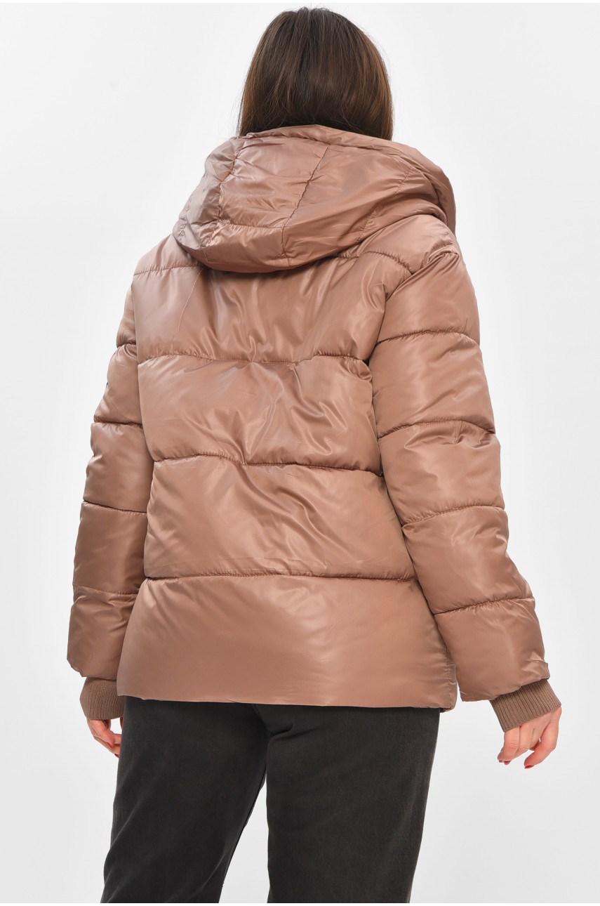 Куртка женская демисезонная цвета мокко 1108 208545