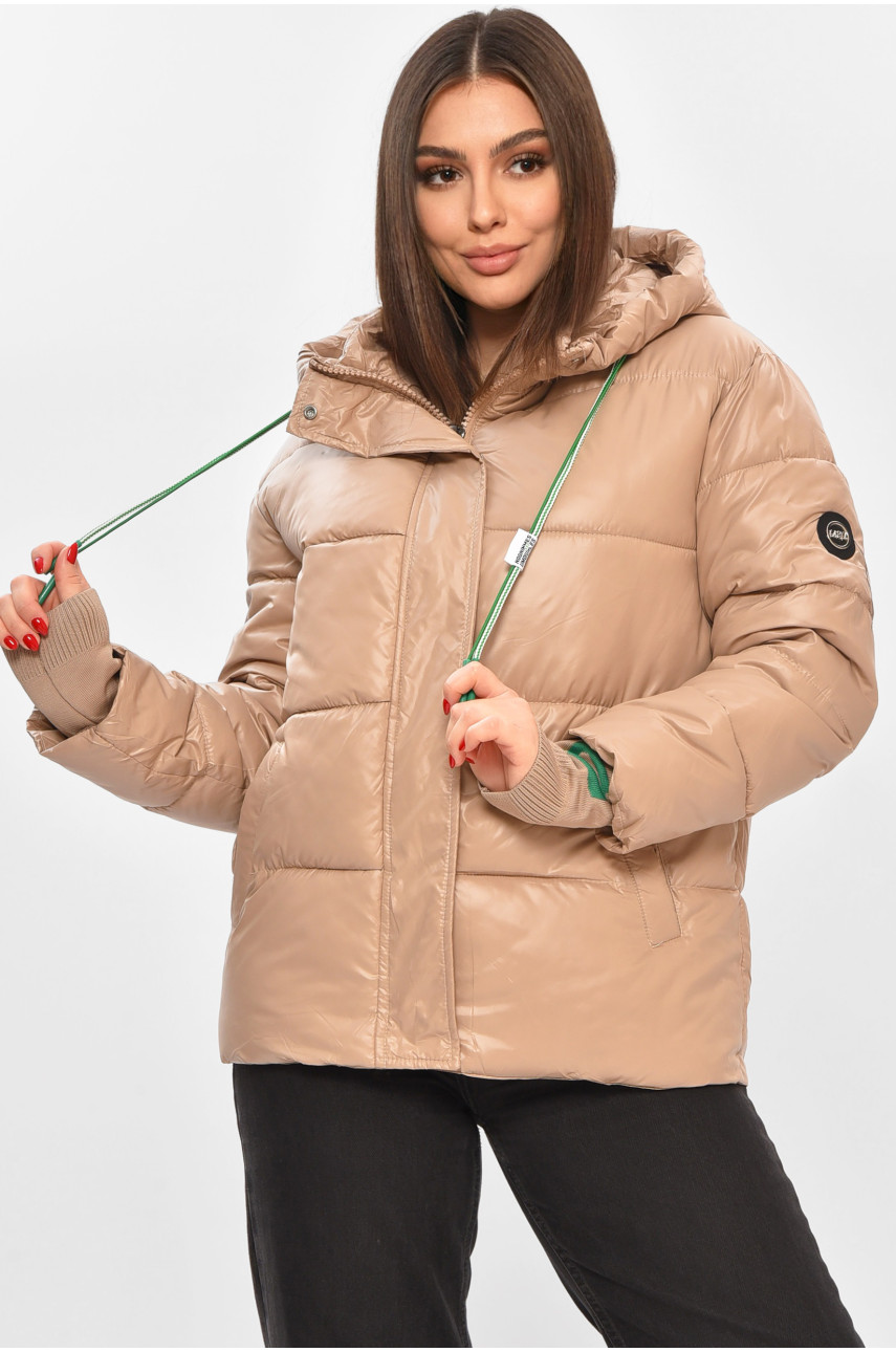 Куртка женская демисезонная бежевого цвета 1108 208546