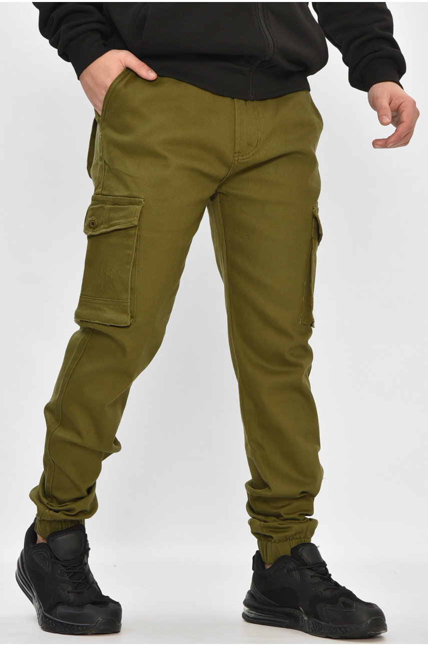 Джинсы мужские однотонные цвета хаки RT8080 208552