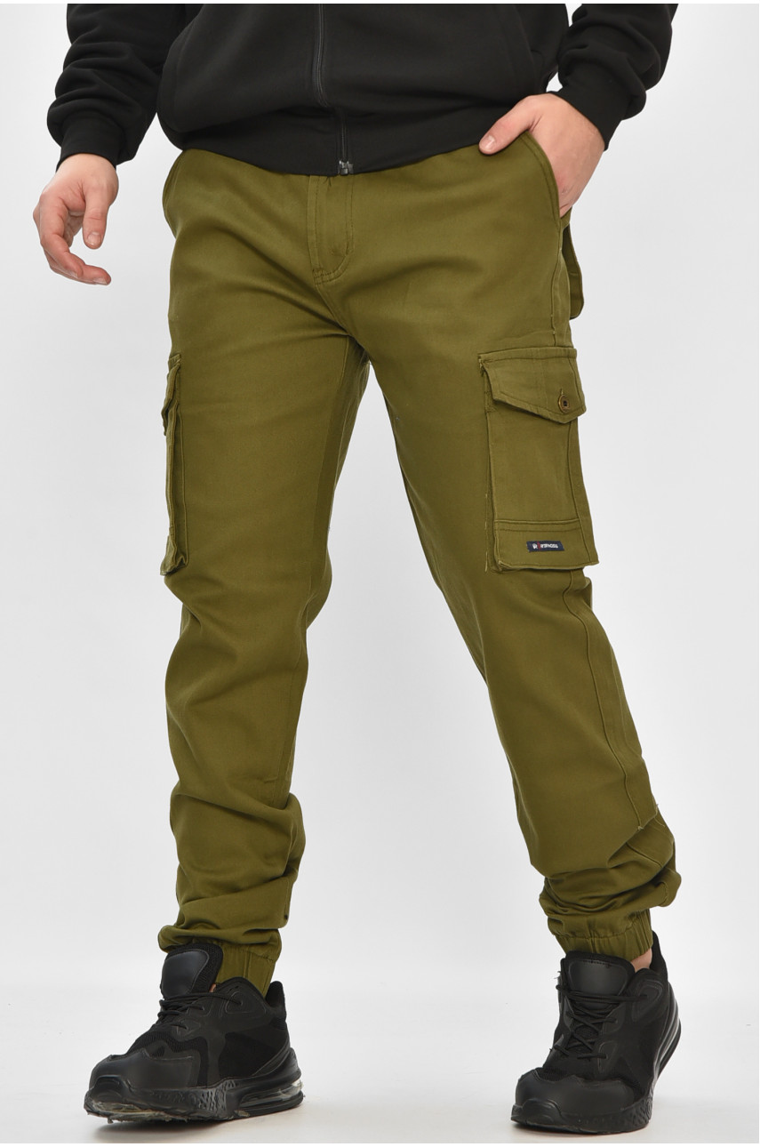 Джинсы мужские однотонные цвета хаки RT8080 208552