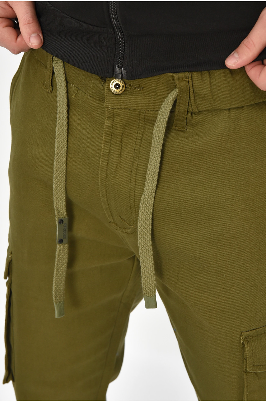 Джинсы мужские однотонные цвета хаки RT8080 208552