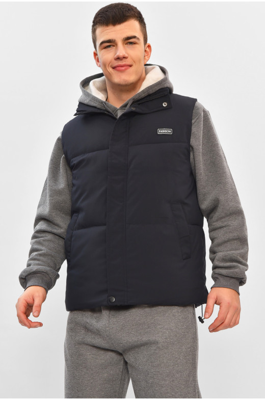 Жилетка мужская демисезонная тёмно-синего цвета b-1 208555