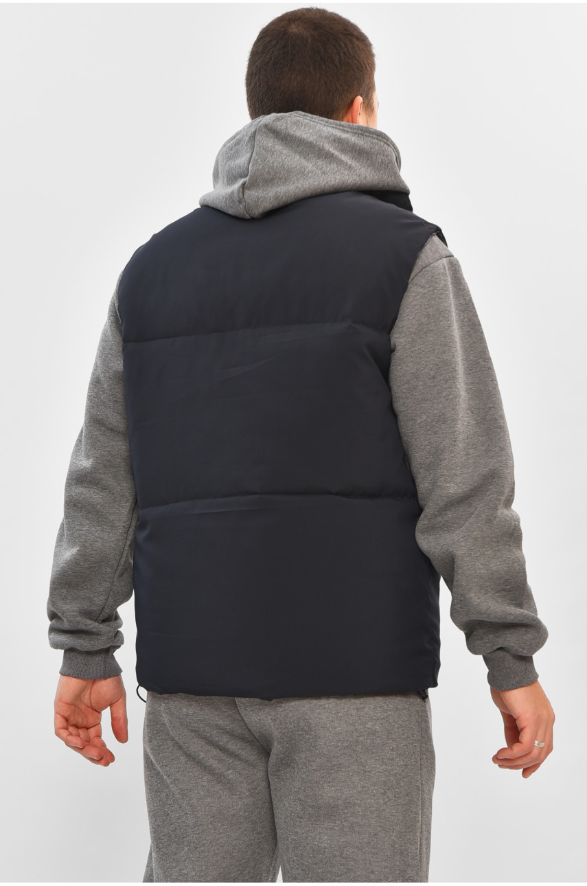 Жилетка мужская демисезонная тёмно-синего цвета b-1 208555