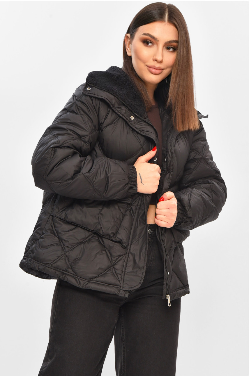 Куртка женская демисезонная черного цвета 811 208558