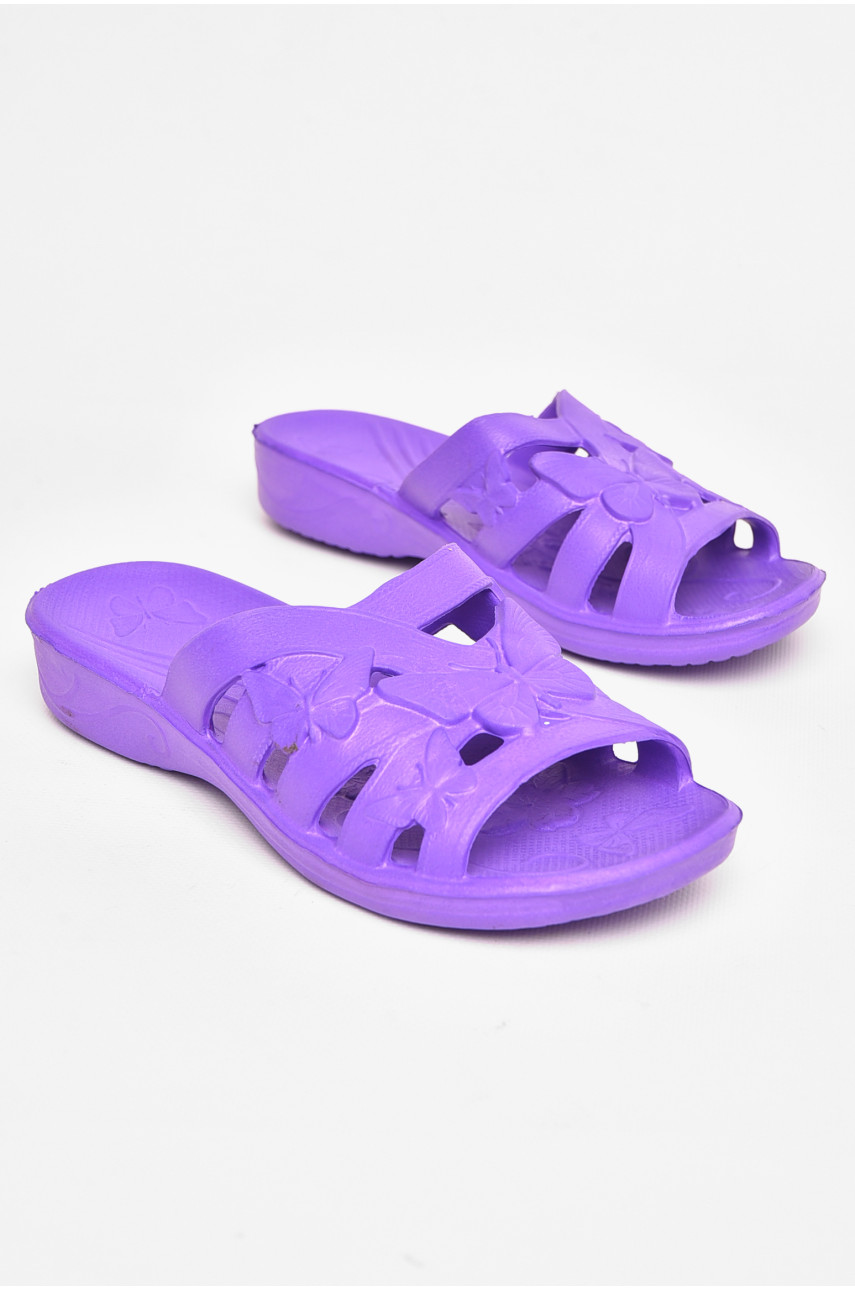 Шлепанцы пена женские фиолетового цвета 208565