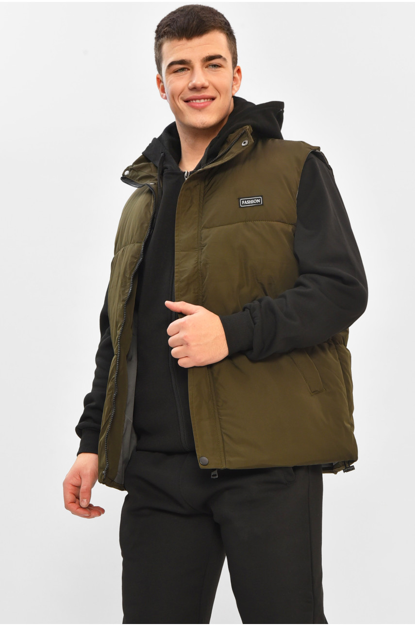 Жилетка мужская демисезонная цвета хаки b-1 208567
