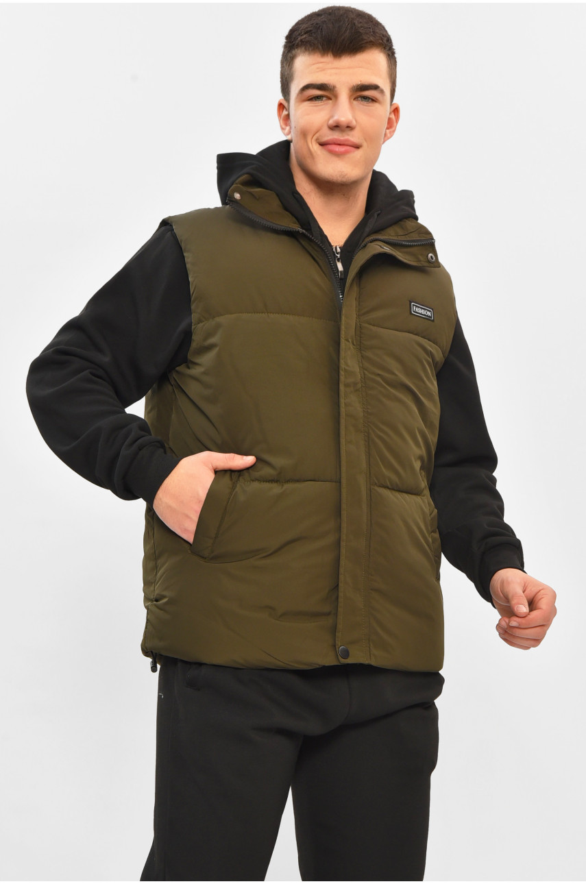 Жилетка мужская демисезонная цвета хаки b-1 208567