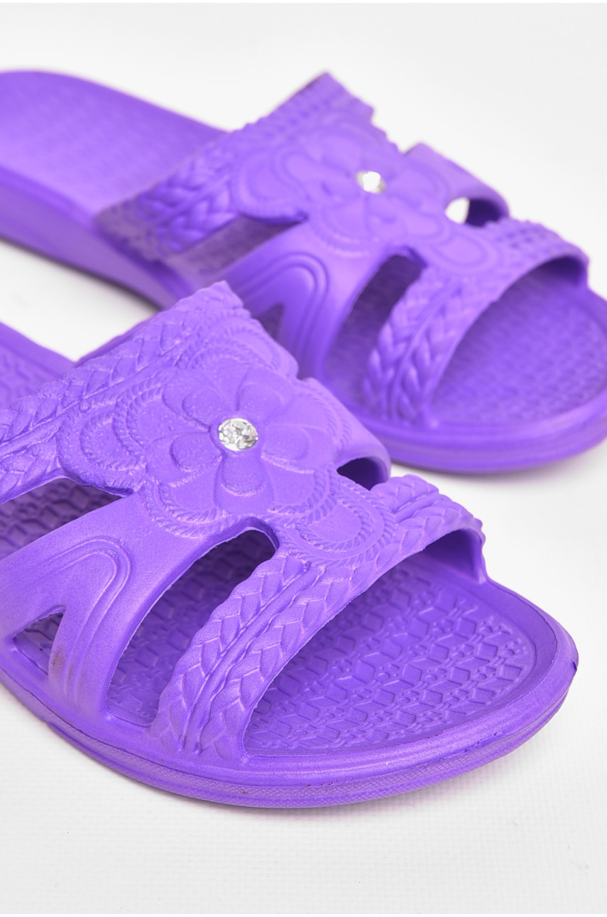 Шлепанцы пена женские фиолетового цвета 208569