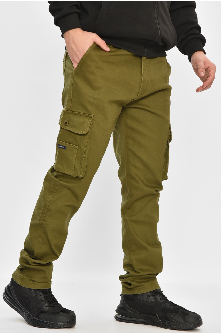 Джинсы мужские однотонные цвета хаки RT8086 208573