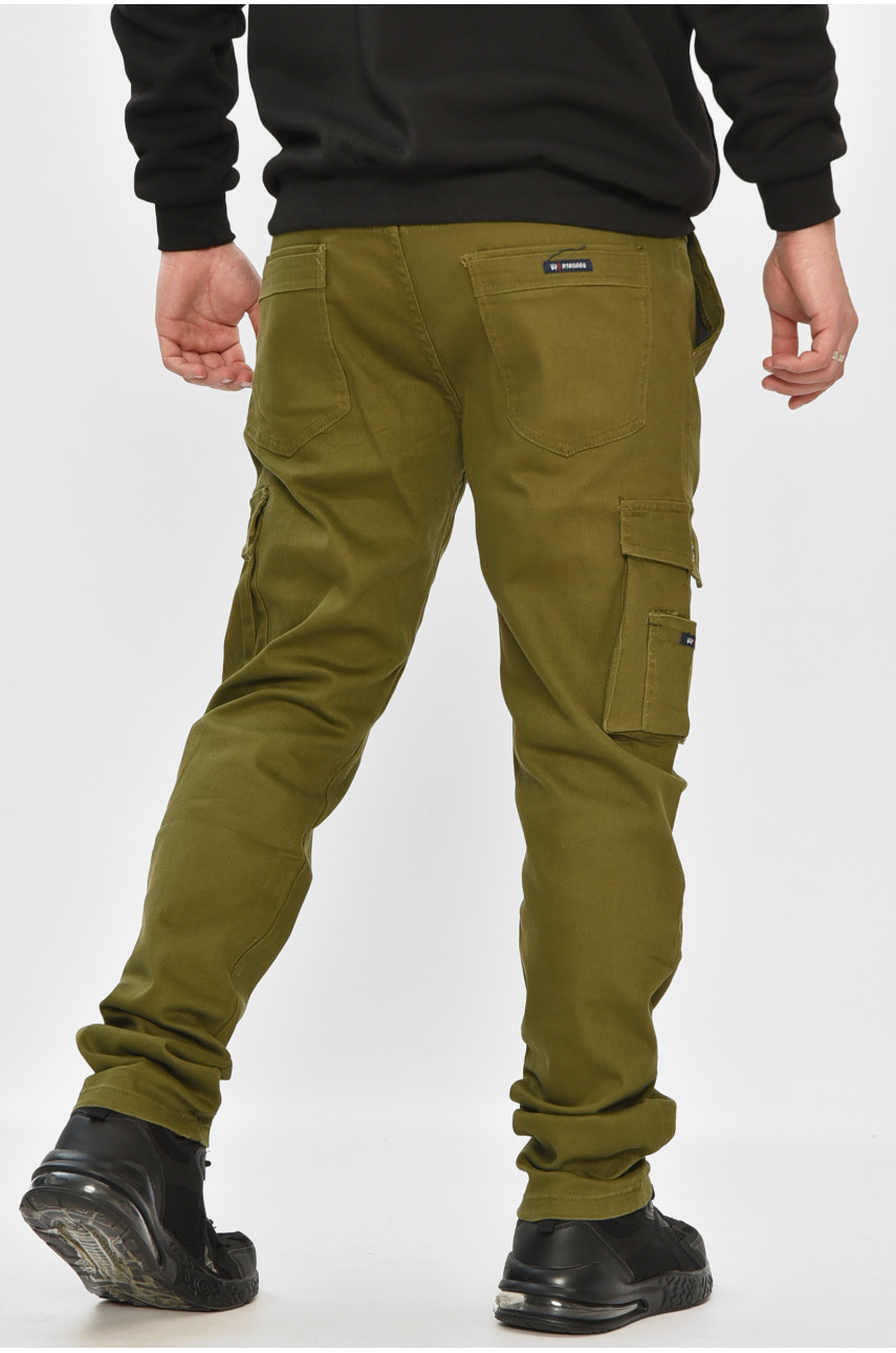 Джинсы мужские однотонные цвета хаки RT8086 208573