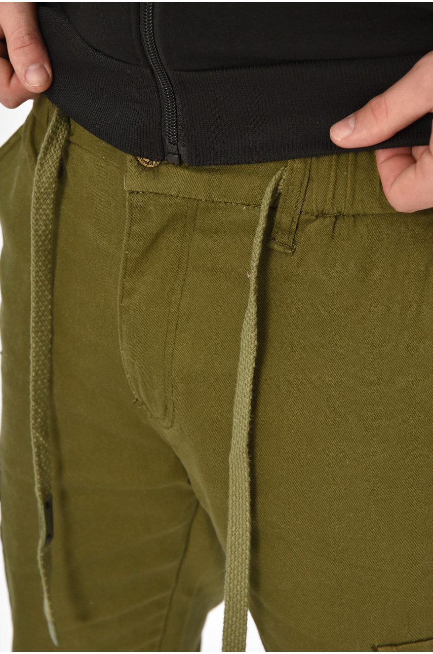 Джинсы мужские однотонные цвета хаки RT8078 208585