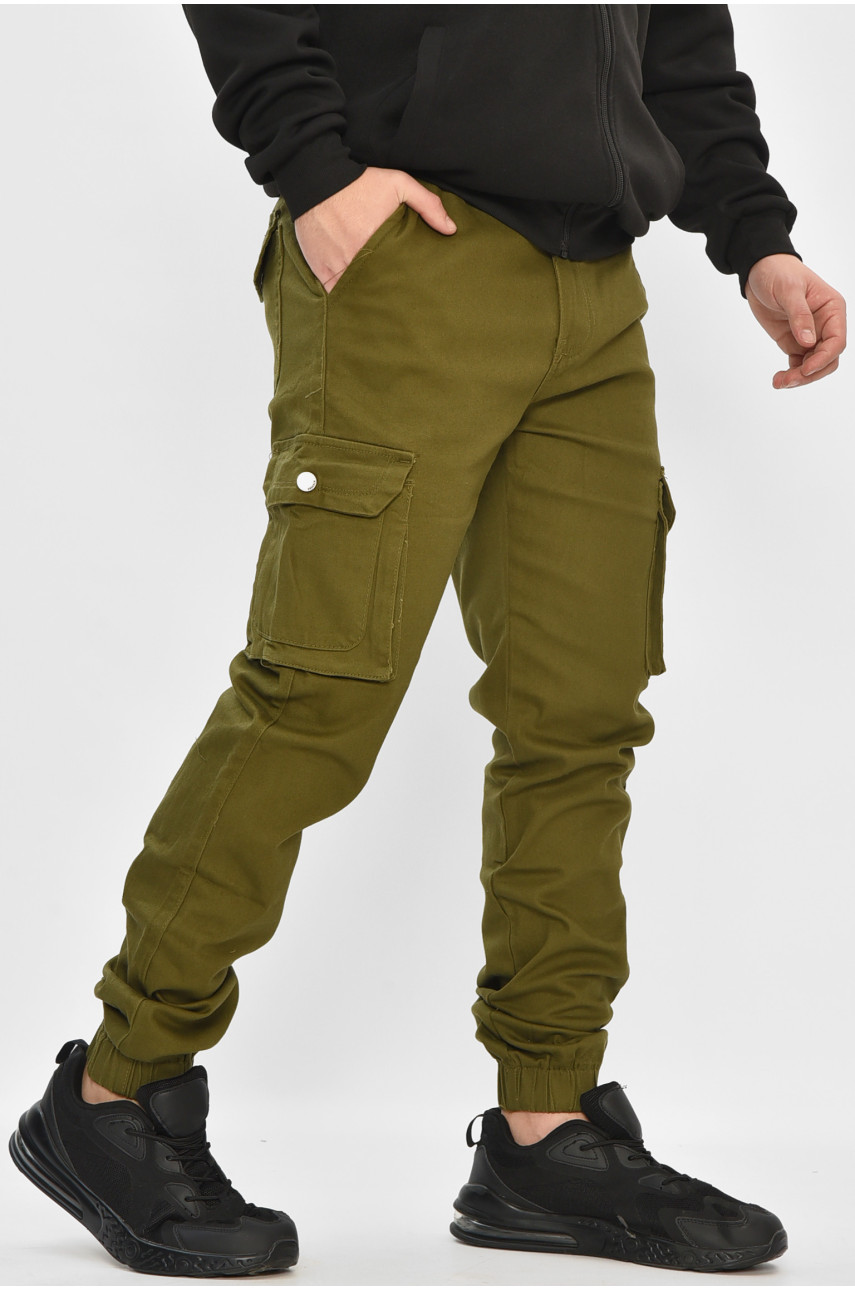 Джинсы мужские однотонные цвета хаки RT8075 208587