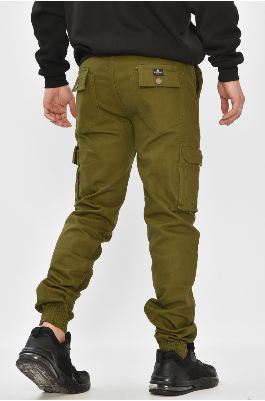 Джинсы мужские однотонные цвета хаки RT8075 208587