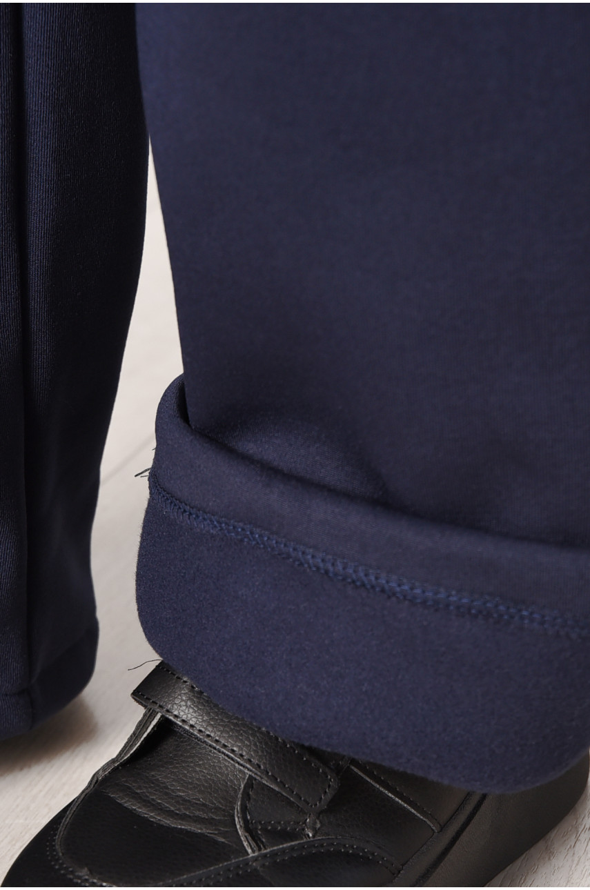 Спортивные штаны женские на флисе тёмно-синего цвета 1835 208612