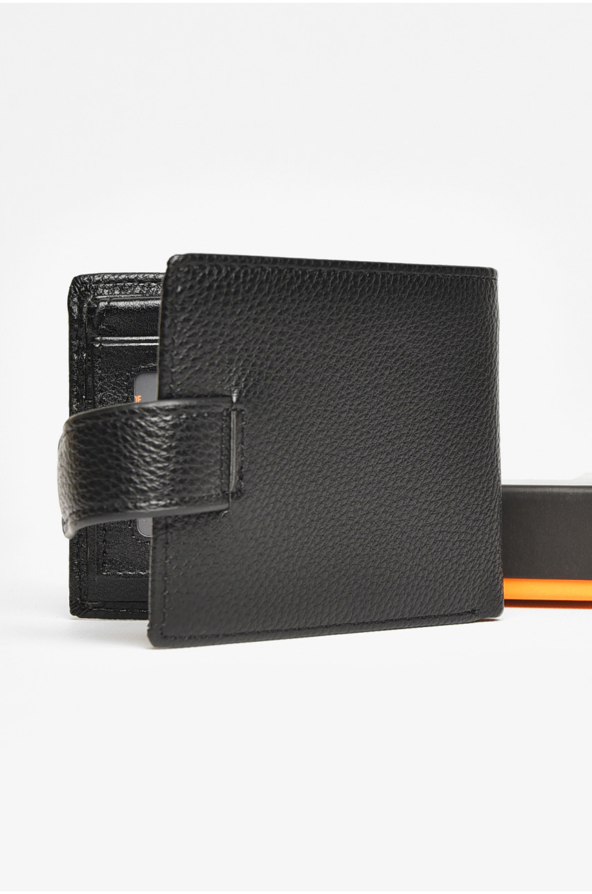 Кошелек мужской из экокожи черного цвета 209-2 208625