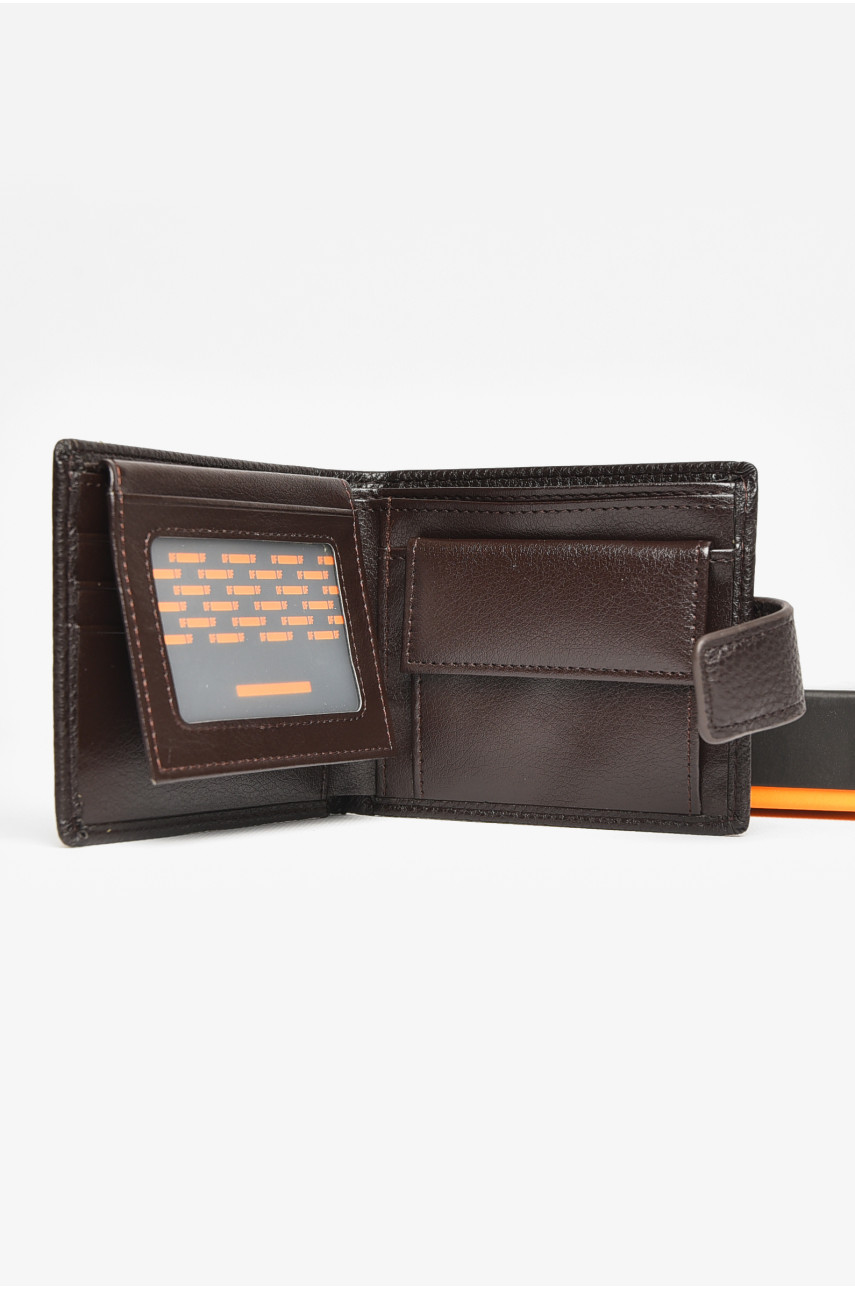 Кошелек мужской из экокожи коричневого цвета 209-2 208626