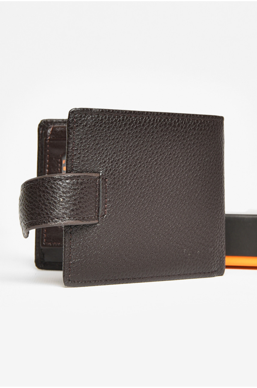 Кошелек мужской из экокожи коричневого цвета 209-2 208626