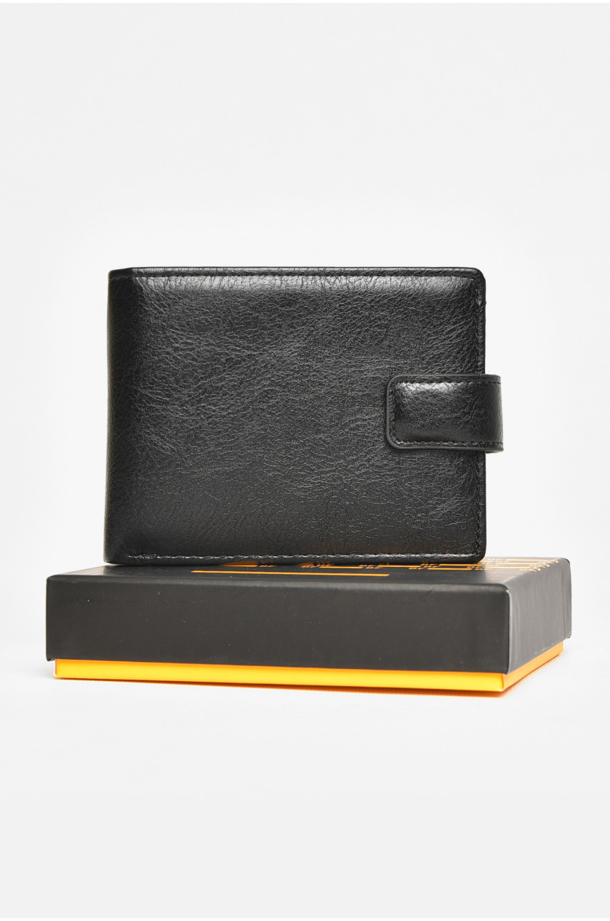 Кошелек мужской из экокожи черного цвета 538-а 208628