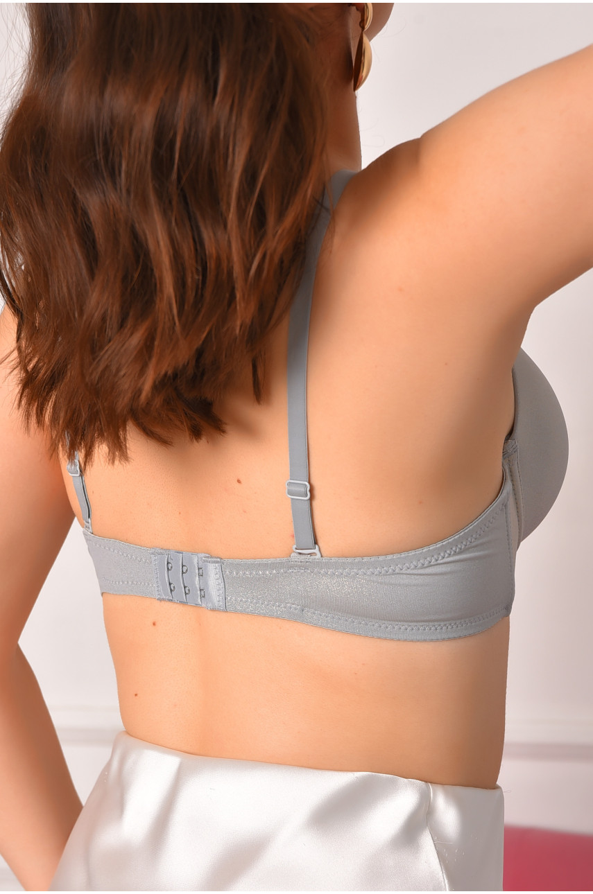 Бюстгальтер женский серого цвета чашка С 12892 208646