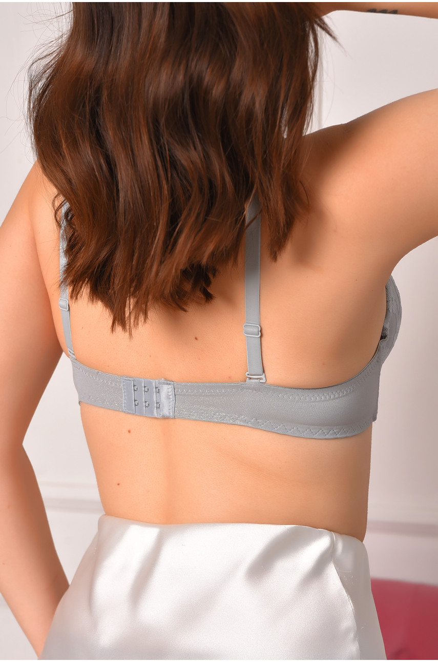 Бюстгальтер женский серого цвета чашка В 12895 208668