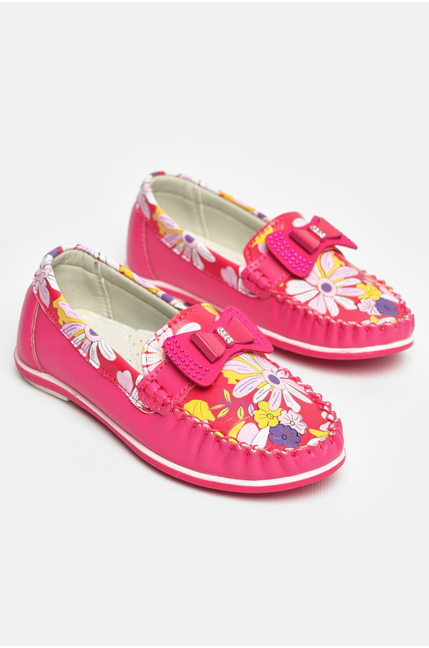 Мокасины детские для девочки розового цвета 121-5 208690