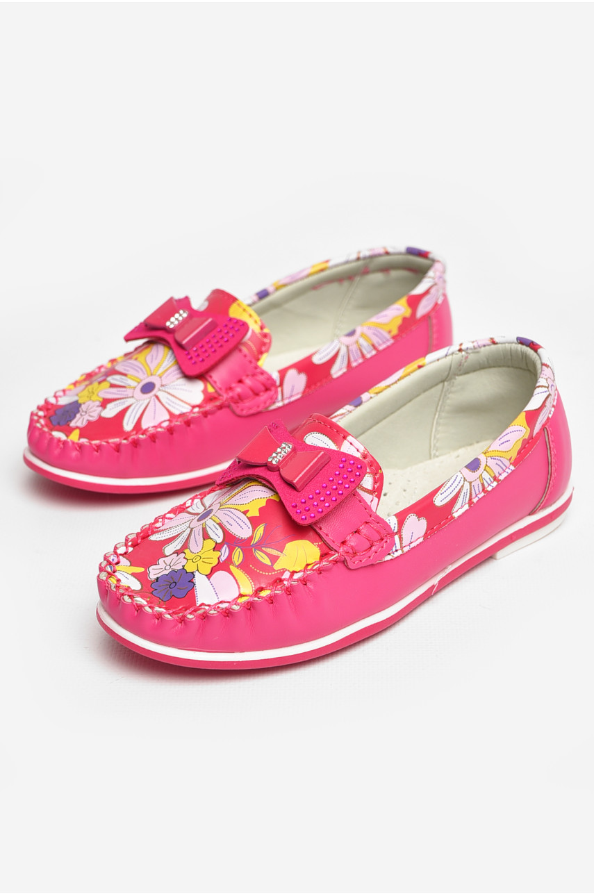 Мокасины детские для девочки розового цвета 121-5 208690