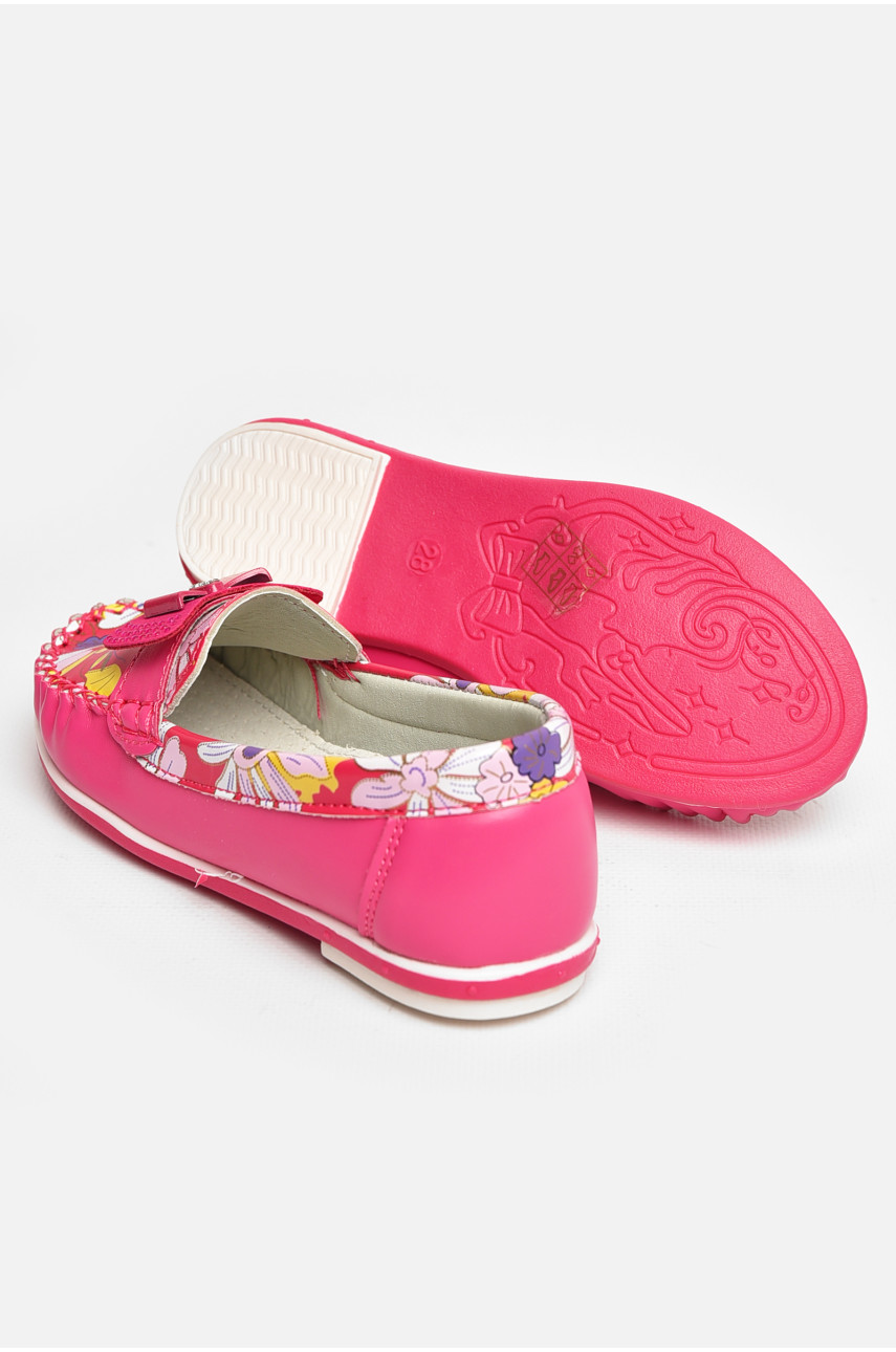 Мокасины детские для девочки розового цвета 121-5 208690