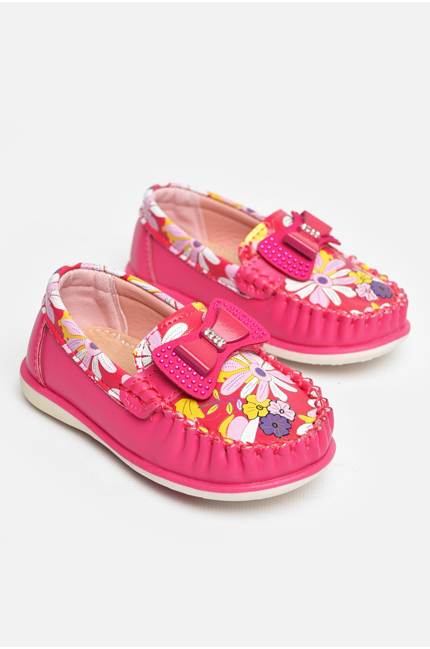 Мокасины детские для девочки розового цвета 115-5 208693
