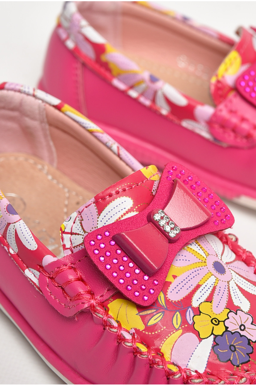 Мокасины детские для девочки розового цвета 115-5 208693