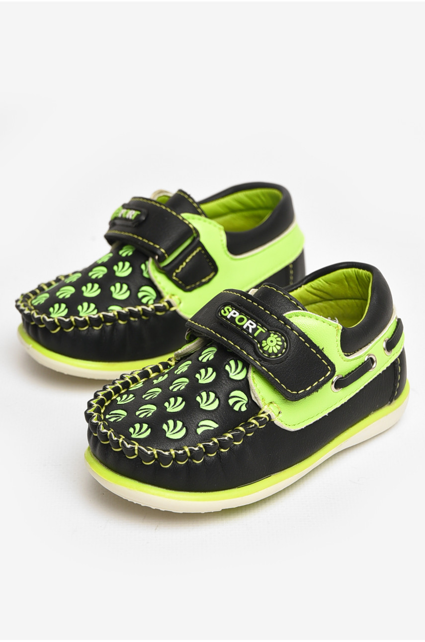 Мокасины детские для мальчика черного цвета 117-6 208694